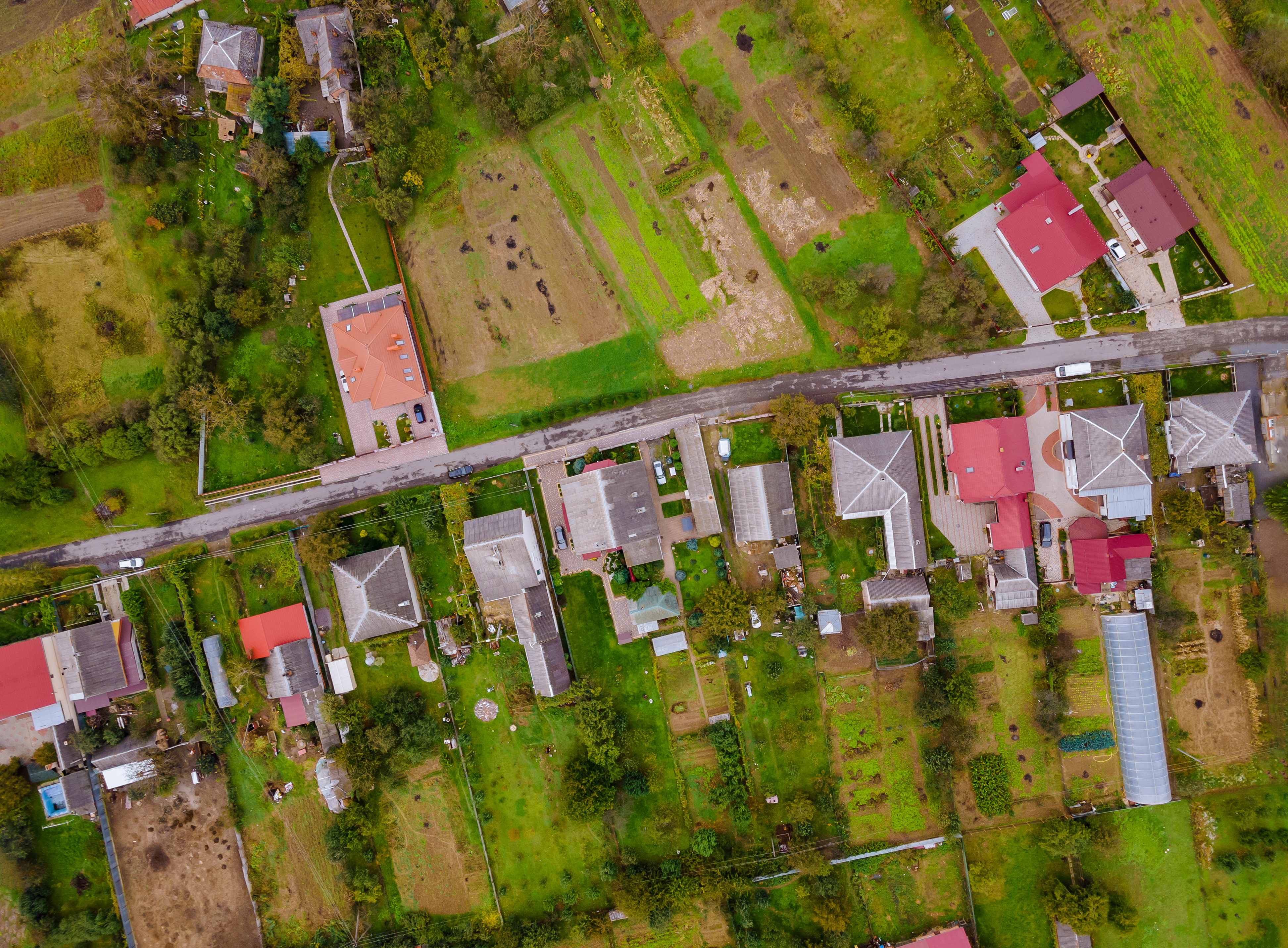 Aerial View of Houses